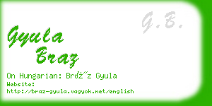 gyula braz business card